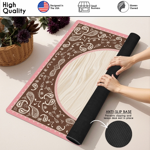 Boho Western Cowgirl Collection Mahjong Mat for Table - Shipped Rolled - alt image 4