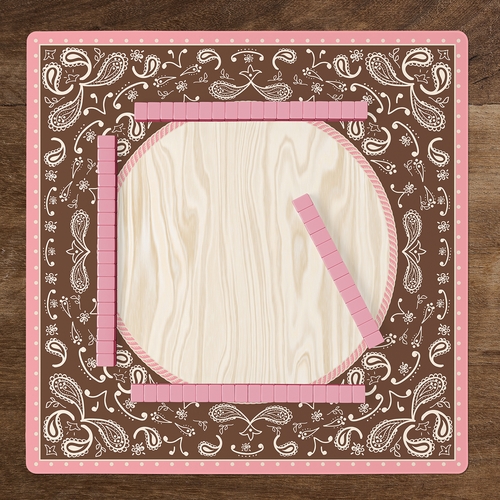Boho Western Cowgirl Collection Mahjong Mat for Table - Shipped Rolled - alt image 5
