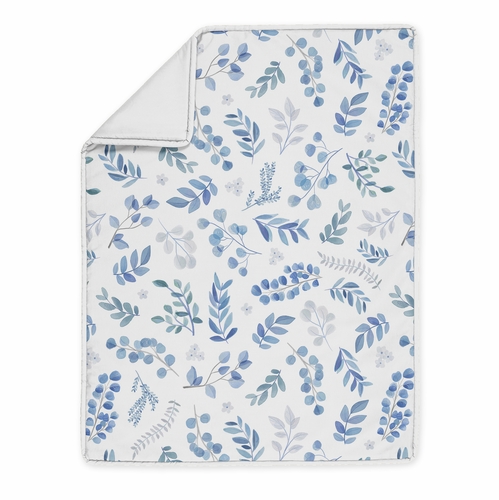 Botanical Blue Collection 5 Piece Crib Bedding - alt image 2