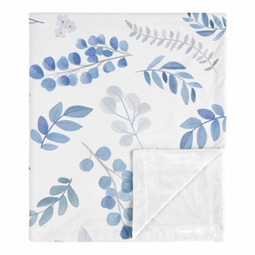 Botanical Blue Collection Baby Blanket