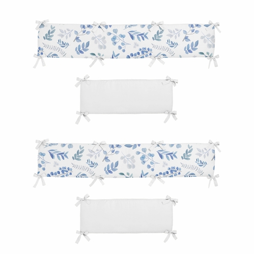 Botanical Blue Collection Crib Bumper Pad