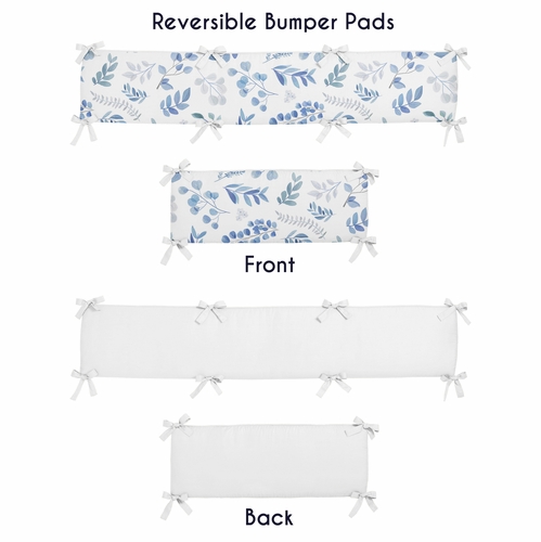 Botanical Blue Collection Crib Bumper Pad - alt image 1