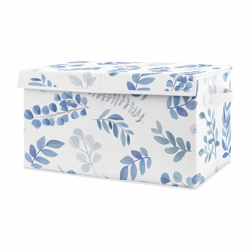 Botanical Blue Collection Fabric Toy Bin Storage