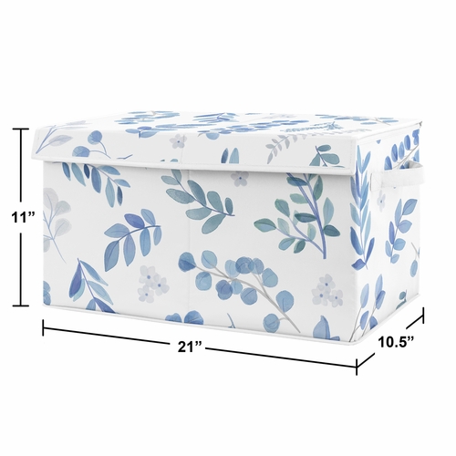 Botanical Blue Collection Fabric Toy Bin Storage - alt image 2