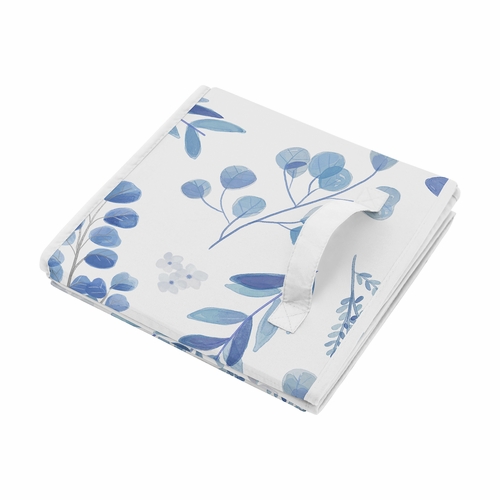 Botanical Blue Collection Fabric Toy Bin Storage - alt image 3