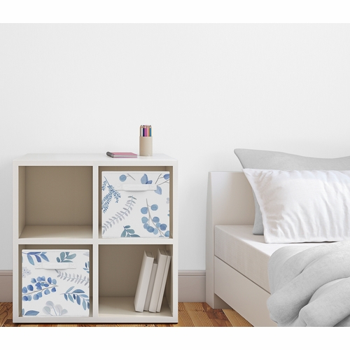 Botanical Blue Collection Foldable Fabric Storage Bins - alt image 1