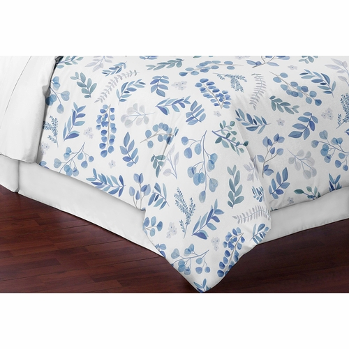 Botanical Blue Collection Full/Queen Bedding - alt image 4