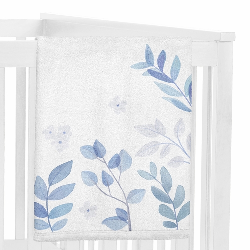 Botanical Blue Collection Monthly Milestone Baby Blanket - alt image 2