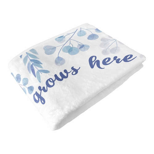 Botanical Blue Collection Monthly Milestone Baby Blanket - alt image 5