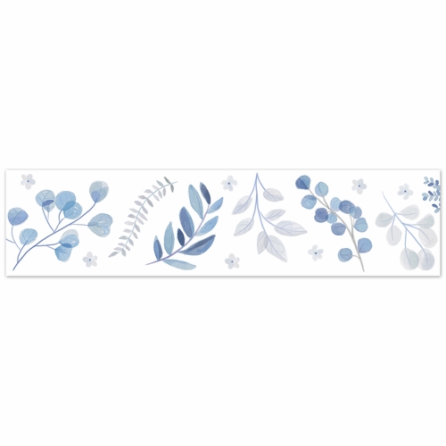 Botanical Blue Collection Wallpaper Border - alt image 1