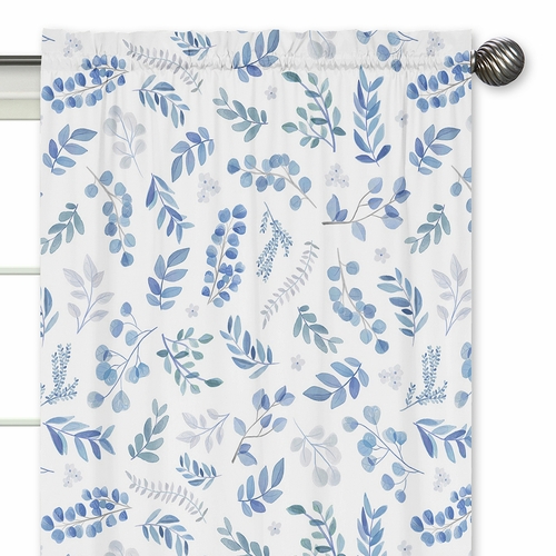 Botanical Blue Collection Window Panels - Set of 2 - alt image 2