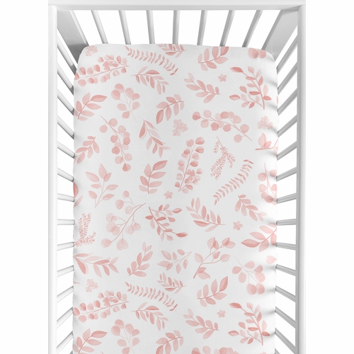 Botanical Blush Pink Collection 2 Pack Crib Sheets - alt image 1
