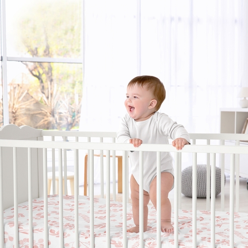 Botanical Blush Pink Collection 2 Pack Crib Sheets - alt image 2