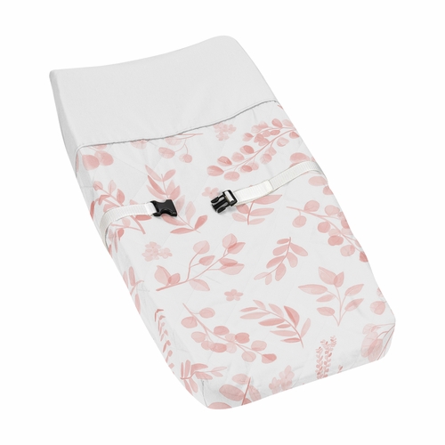 Botanical Blush Pink Collection Changing Pad Cover