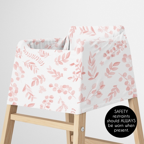 Botanical Blush Pink Collection Multi Use Baby Car Seat and Nursing Cover - alt image 4