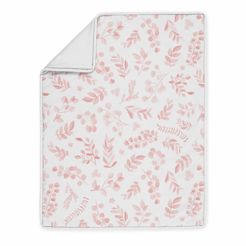 Botanical Blush Pink Collection Sweet Jojo Designs 6 Piece Crib Bedding + BreathableBaby Breathable Mesh Liner - alt image 3