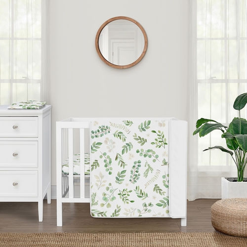 Botanical Collection 3 Piece Mini Crib Bedding Set