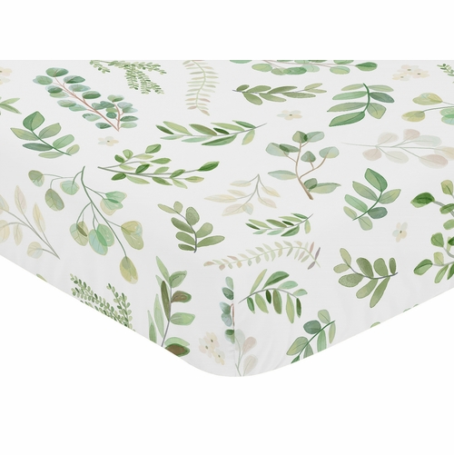 Botanical Collection Cotton Crib Sheet - 100% Cotton - alt image 2