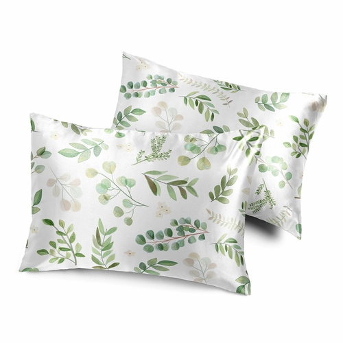 Botanical Collection Decorative Satin Pillowcases - 2 Pack Set