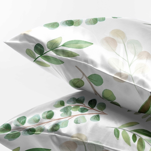 Botanical Collection Decorative Satin Pillowcases - 2 Pack Set - alt image 2