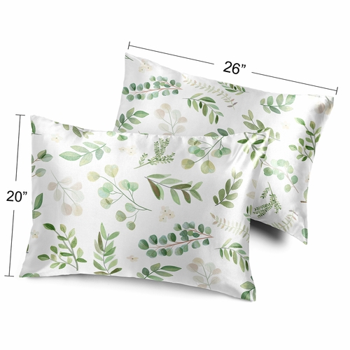 Botanical Collection Decorative Satin Pillowcases - 2 Pack Set - alt image 3