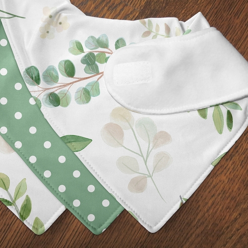 Botanical Collection Fabric Bandana Baby Bibs - 3 Pack Set - alt image 4