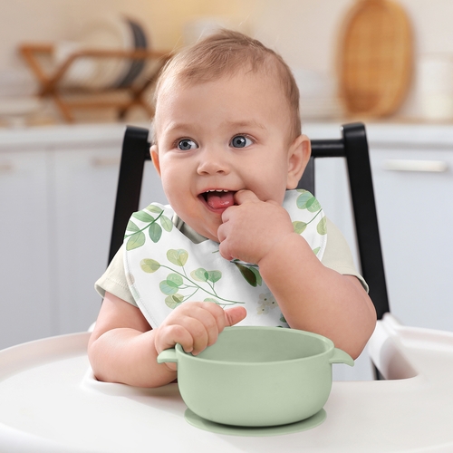 Botanical Collection Fabric Bandana Baby Bibs - 3 Pack Set - alt image 5