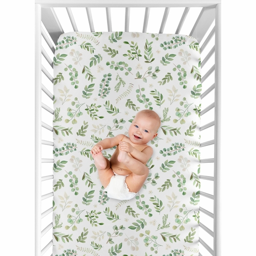 Botanical Collection Jersey Knit Crib Sheet - alt image 3