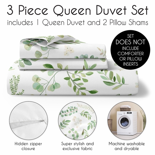 Botanical Collection Queen Duvet Cover Bedding Set - alt image 2