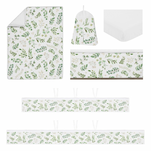 Botanical Collection Sweet Jojo Designs 6 Piece Crib Bedding + BreathableBaby Breathable Mesh Liner - alt image 1