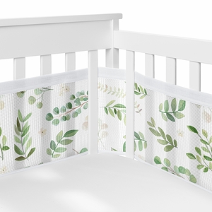 Botanical Collection Sweet Jojo Designs + BreathableBaby Breathable Mini Mesh Crib Liner Anti Bumper Pad