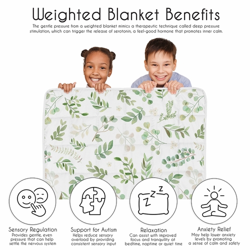 Botanical Collection Toddler 5lbs Weighted Blanket for Kids - alt image 4