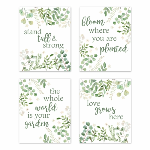 Botanical Collection Wall Art Prints - Set of 4