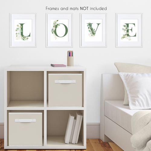 Botanical Collection Wall Art Prints - Set of 4 - Love - alt image 2