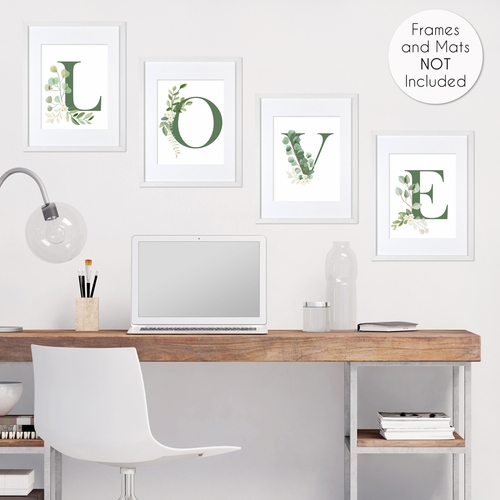Botanical Collection Wall Art Prints - Set of 4 - Love - alt image 3