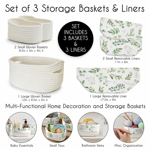 Botanical Collection Woven Storage Basket Set - alt image 4
