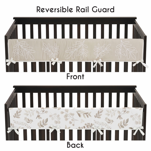 Botanical Leaf Linen Collection 5 Piece Crib Bedding - alt image 4