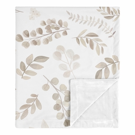 Botanical Leaf Linen Collection Baby Blanket