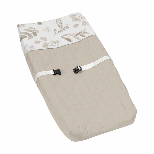 Botanical Leaf Linen Collection Changing Pad Cover