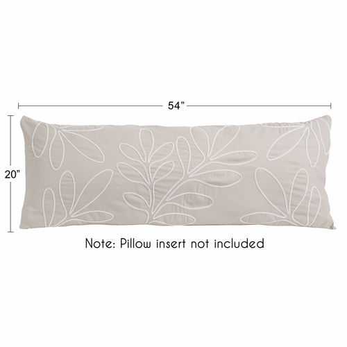 Botanical Leaf Linen Collection Full Length Body Pillow Cover - alt image 4