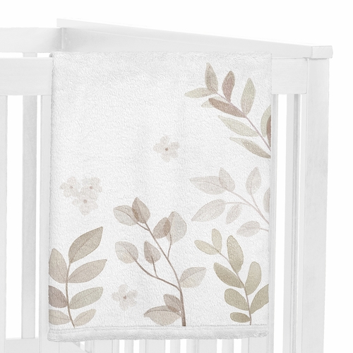Botanical Leaf Linen Collection Monthly Milestone Baby Blanket - alt image 2