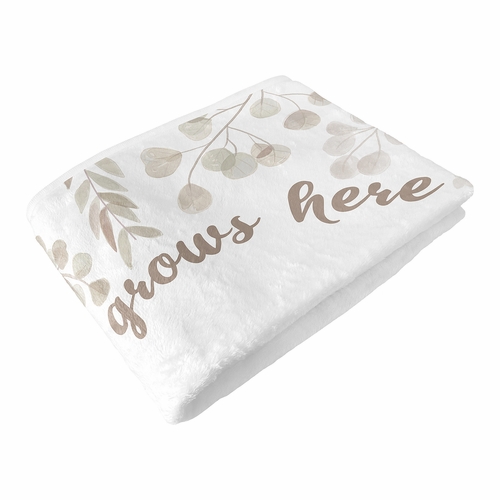 Botanical Leaf Linen Collection Monthly Milestone Baby Blanket - alt image 5
