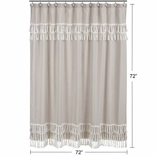Botanical Leaf Linen Collection Shower Curtain - alt image 4
