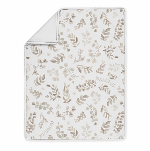Botanical Taupe Collection 5 Piece Crib Bedding - alt image 2