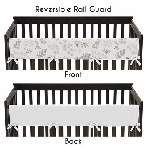 Botanical Taupe Collection 5 Piece Crib Bedding - alt image 3