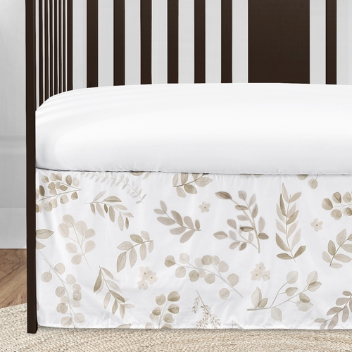 Botanical Taupe Collection 5 Piece Crib Bedding - alt image 4