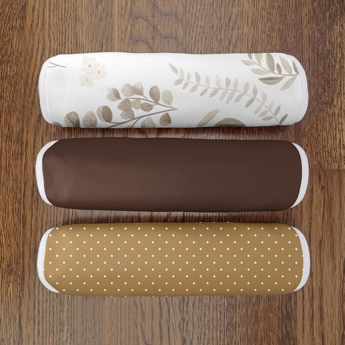 Botanical Taupe Collection Absorbent Burp Cloths - 3 Pack Set - alt image 3