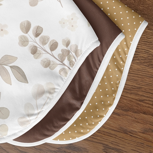 Botanical Taupe Collection Absorbent Burp Cloths - 3 Pack Set - alt image 4