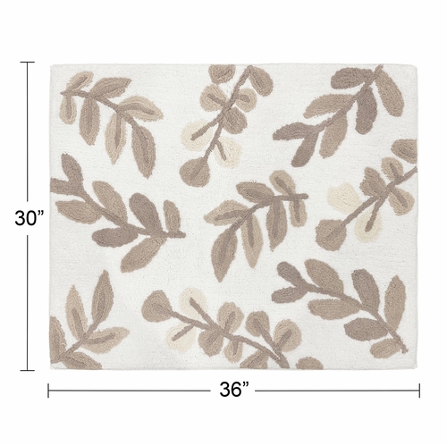 Botanical Taupe Collection Accent Floor Rug - alt image 1