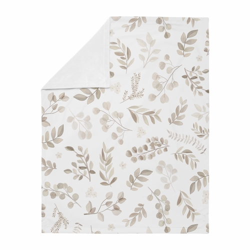 Botanical Taupe Collection Baby Blanket - alt image 1